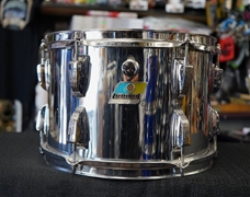 USED - Ludwig USA Classic Series Chrome Over Wood 12" Tom w/ Blue & Olive Pointy Badge | 8x12"