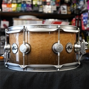 DW USA Collectors Series Exotic 6.5x13" Birds Eye Maple Snare Drum w/ Satin Hardware