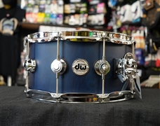 DW USA Collectors Series 6.5x14" Maple/Mahogany Snare Drum - Regal Blue Satin Oil