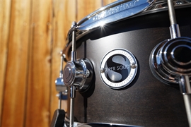 DW USA Collectors Series Ebony Satin Super Solid 5.5" x 14" Maple Snare Drum w/ Chrome Hardware (2022)