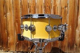 DW USA Collectors Series Light Amber Satin Oil 6.5" x 14" Pure Maple Snare Drum (2022)