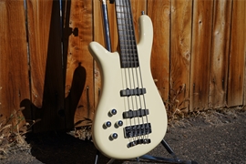 Warwick German Pro Series Streamer LX-5 Solid Creme White High Polish Left-Handed 5-String Electric Bass 2021