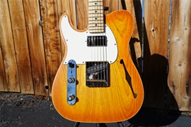 G&L USA ASAT Classic Bluesboy Semi-Hollow Honeyburst Satin Frost Left Handed 6-String Electric Guitar 2022