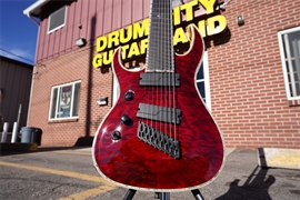 B.C. Rich Shredzilla Prophecy Archtop Fanned Fret-8 Black Cherry Left Handed  8-String Electric Guitar  