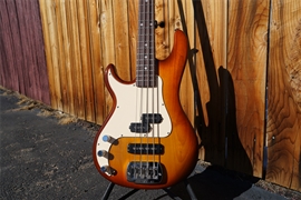 G&L USA SB-2T Old School Tobacco Sunburst Left Handed 4-String Electric Bass Guitar 