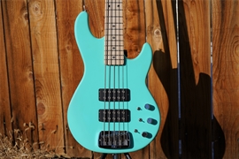 G&L USA L-2500 Turquoise Satin Frost 5-String Electric Bass Guitar 2022