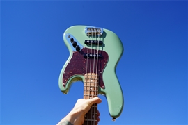 G&L USA Fullerton Deluxe JB Matcha Green/Pine body 4-String Electric Bass Guitar  