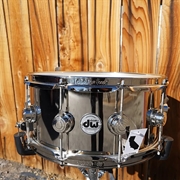 DW USA Collectors Series 6.5 x 14" Nickel Over Brass Snare Drum w/ Nickel Hdw. (2023)