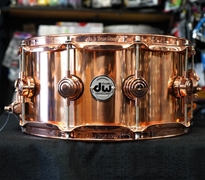 DW USA Collectors Series 6.5x14" 3mm Seamless Copper Snare Drum 