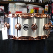 DW USA Collectors Series 6.5x14'' Thin Aluminum 1MM Shell Snare Drum w/ Copper Hardware