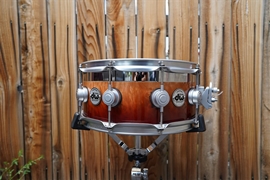 USED - DW USA Collectors Series - Top Edge Exotic - Natural Tobacco Fade - Exotic Mapa Burl - 6.5 x 14" Snare Drum 