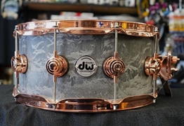 DW USA Collectors Series 6.5x14" 5mm Solid Concrete Snare Drum w/ Copper Hardware