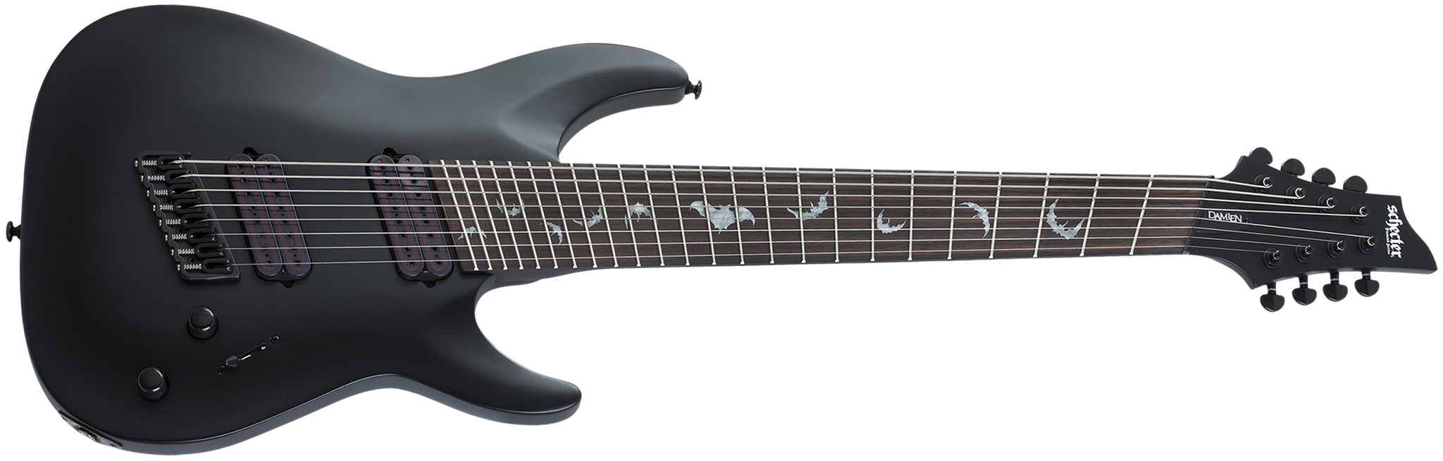 Schecter DIAMOND SERIES Damien 8 Multiscale Satin Black 8-String  