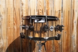 DW USA Collectors Series - Royal Ebony Outer 6.5 x 14" Snare Drum w/ Black Nickel Hdw.