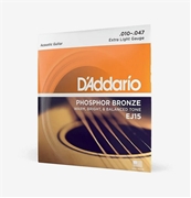 D'Addario 10-47 Extra Light Acoustic Guitar Strings EJ15