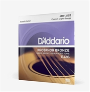 D'Addario 11-52 Custom Light Acoustic Guitar Strings EJ26