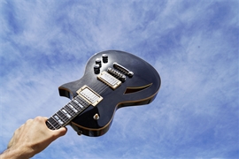 ESP USA Eclipse Semi-Hollow Sapphire Black Metallic 6-String Electric Guitar 2024