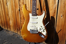 G&L  USA CUSTOM SHOP Legacy Yukon Gold Metallic Nitro Heavy Aged  6-String Electric Guitar 2023