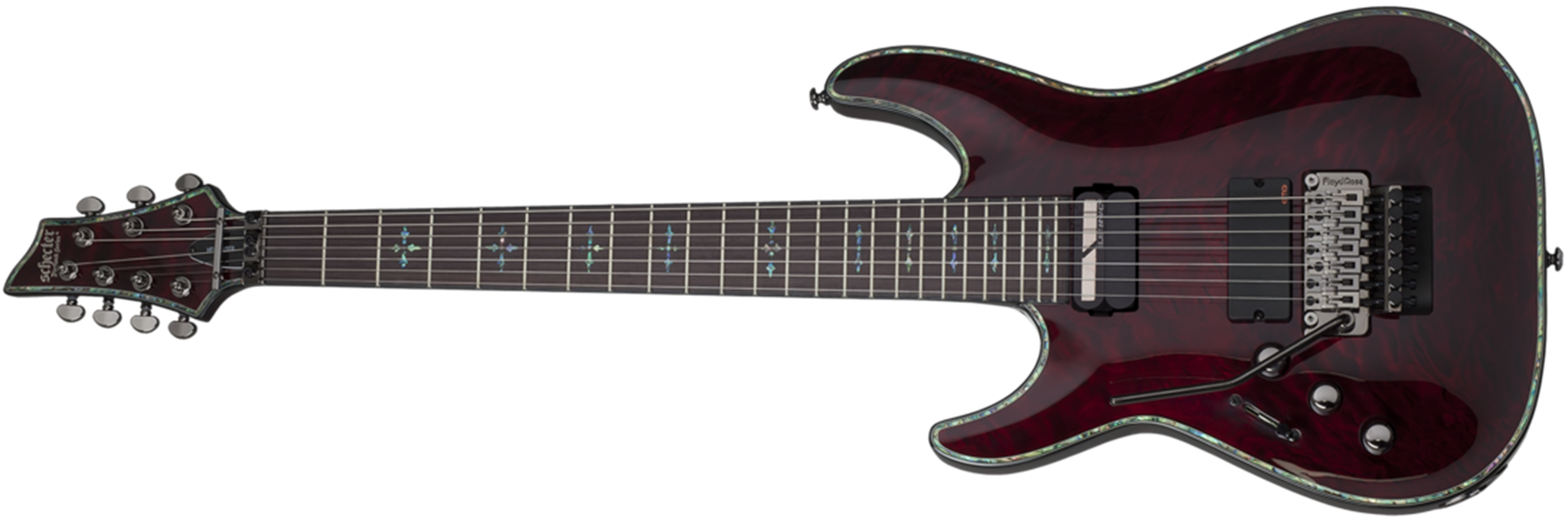 Schecter DIAMOND SERIES Hellraiser C-7FR/S Black Cherry Left 