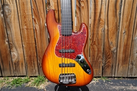 G&L USA JB-5 Fretless Tobacco Sunburst-Old School  5-String Electric Bass 2023