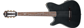 Ibanez Signature TOD10NL TKF - Transparent Black Flat Left Handed 6-String Classical Electric Guitar