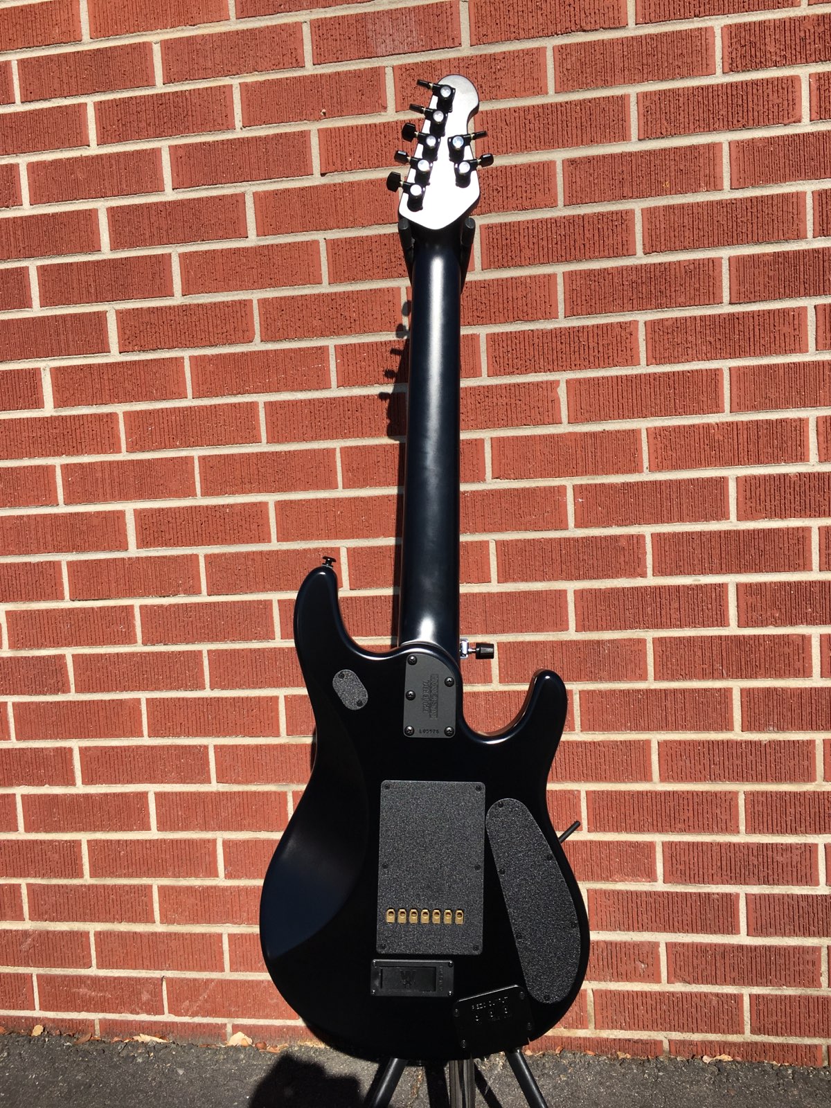 Ernie Ball/Music Man John Petrucci Stealth Black Piezo/Dots Left Handed 7String Electric Guitar