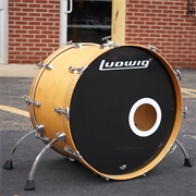 Vintage 1980s - Ludwig USA Classic 24" Maple Bass Drum - Blue & Olive Badge - Thermal Gloss Natural | 16x24"
