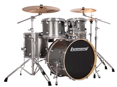 Ludwig Evolution 5pc Drum Set w/ Hardware & Cymbals (20"BD) Platinum Sparkle