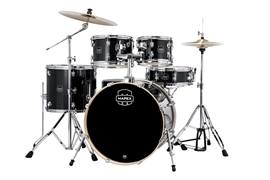Mapex Venus 5PC Fusion Complete Drum Kit w/ Hardware & Cymbals - Black Galaxy Sparkle