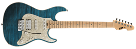 ESP Original Snapper-CTM-FM  Marine Blue w/Blue Pearl Black  6-String Electric Guitar 