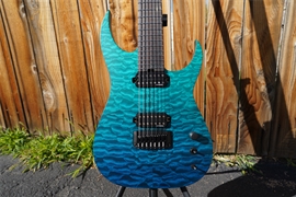 Schecter USA CUSTOM SHOP Keith Merrow KM-7 Hybrid Blue Green Fade 7-String Electric Guitar 2023