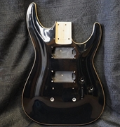 1996 ESP/Japan Original Horizon Alder Guitar Body - Black w/ Natural Binding