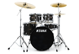 Tama Imperialstar IE50C 5-piece Complete Drum Set w/ Hardware & Cymbals - Black Oak Wrap
