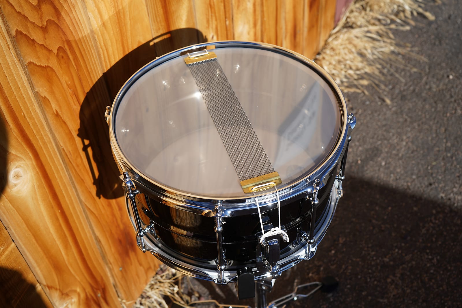 Ludwig Black Magic Brass Shell Snare Drum w/ Chrome TripleFlange Hoops