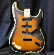 ESP/Japan GL-56 George Lynch Alder Guitar Body - Distressed Two-Tone Burst