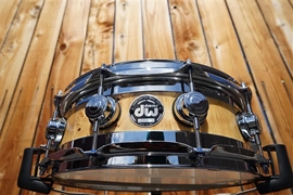USED - DW USA Collectors Series - Natural Exotic Mapa Burl Lacquer - 5 x 14" EDGE Snare Drum