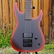 LTD M-6 Evertune 30 Inch Scale Black Metal Black Red Burst Satin 6-String Electric Guitar 2026
