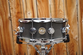 USED - DW USA Collectors Series | Black Knurled Steel w/ Chrome Hardware | 5.5x14 Snare Drum