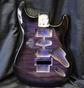 1993 Fender/Japan HRR 60s Purple Foto Flame Guitar Body NOS