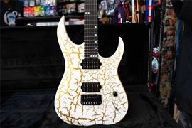 Schecter USA CUSTOM SHOP Sunset Extreme-6 -  White & Gold  Satin Crackle 6-String Electric Guitar 2025