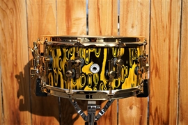 Sonor SQ2 Yellow Tribal/Ebony Heavy Beech Shell | Gold Plated Hardware | 6.5" x 14" Snare Drum 2021