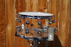 DW Design Series #DDAC0814SSCL Clear Acrylic 8x14'' Snare Drum