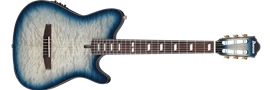 IBANEZ FRH20QMN CTL : Cosmic Blue Starburst Low Gloss 6-String Classical Electric Guitar