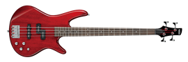 Ibanez GSR200TR Transparent Red 4-String Electric Bass Guitar