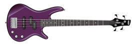 Ibanez MIKRO GSRM20 Metallic Purple 28.6 Inch Short Scale 4-String Electric Bass Guitar