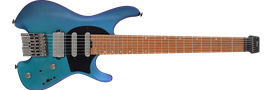 IBANEZ Q547BMM Blue Chameleon Metallic Matte Headless 7-String Electric Guitar 2023