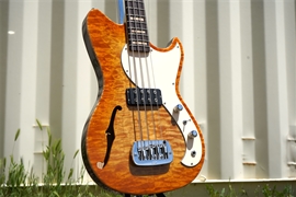 G&L USA Custom Shop Fallout Bass Semi-Hollow Honeyburst  30" Scale 4-String Electric Bass Guitar 2025
