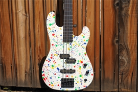 Schecter USA CUSTOM SHOP Model-T  Neon Skittles 4-String Electric Bass Guitar 2025