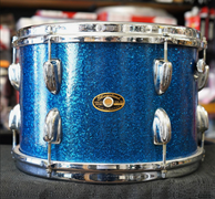 USED - Vintage 1960s Slingerland USA Maple/Poplar/Mahogany 12" Tom - Blue Sparkle Wrap | 8x12"