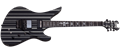 Schecter DIAMOND SERIES Synyster Gates Custom-S  Sustainiac  Black w/ Silver Pin Stripes 6-String Electric Guitar  